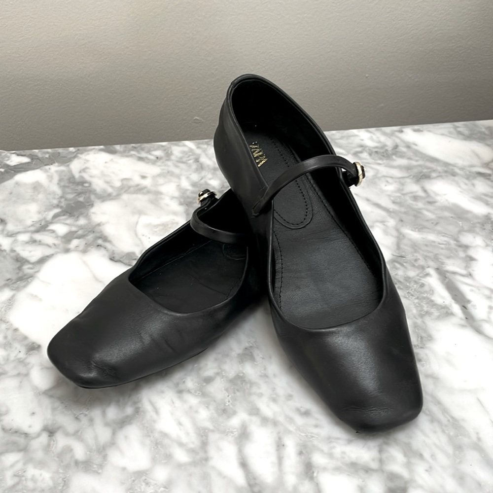 Zara leather Mary Jane